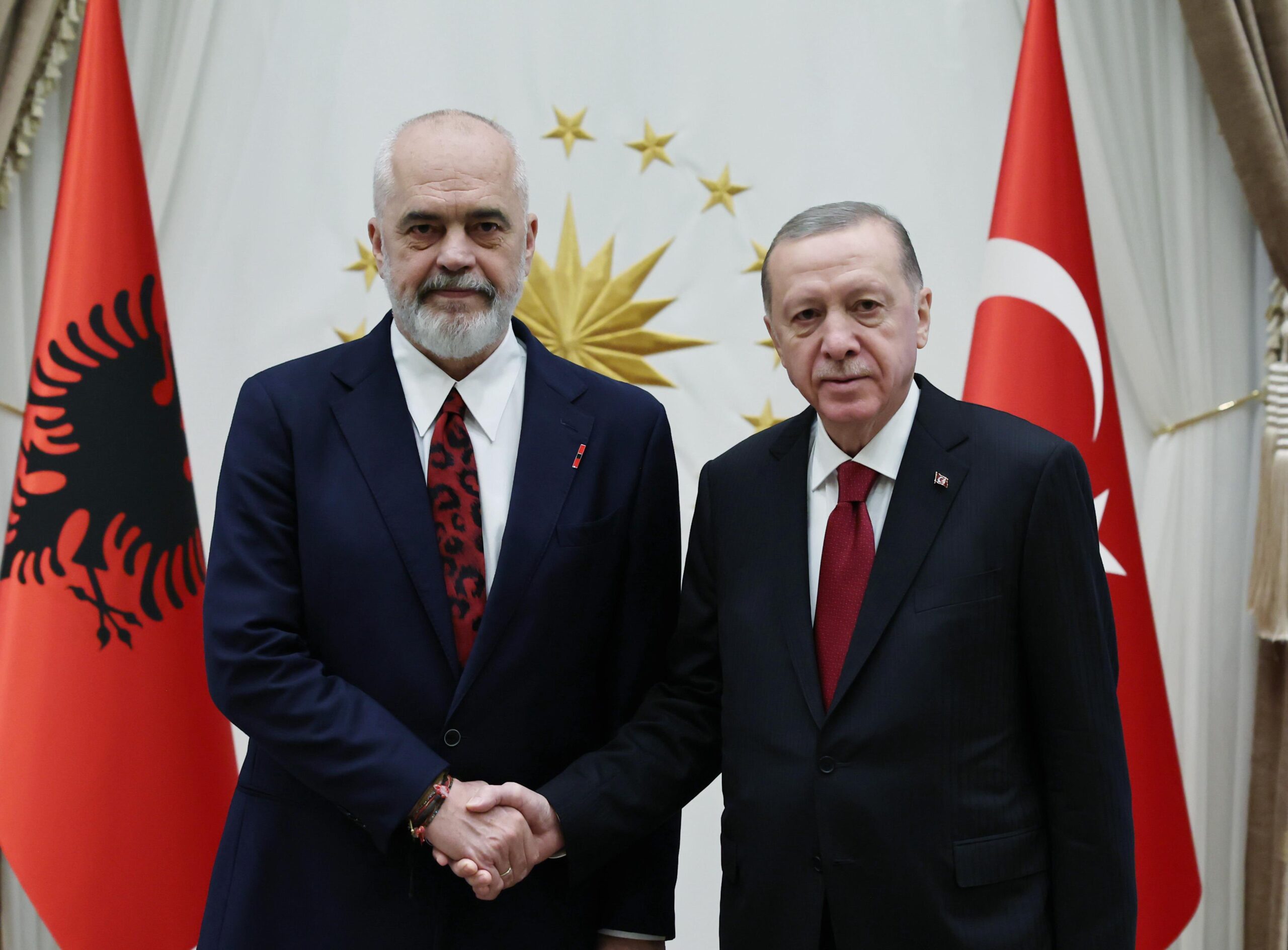 Edi Rama i priti liderët evropianë në “patika” të bardha, Erdogan i komenton diçka kur ia sheh