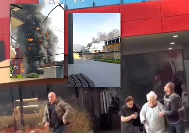 VIDEO: Pamje dramatike në mes të Tiranës! Pallati i gjithi nën flakë, nëna largohet me foshnjen në duar
