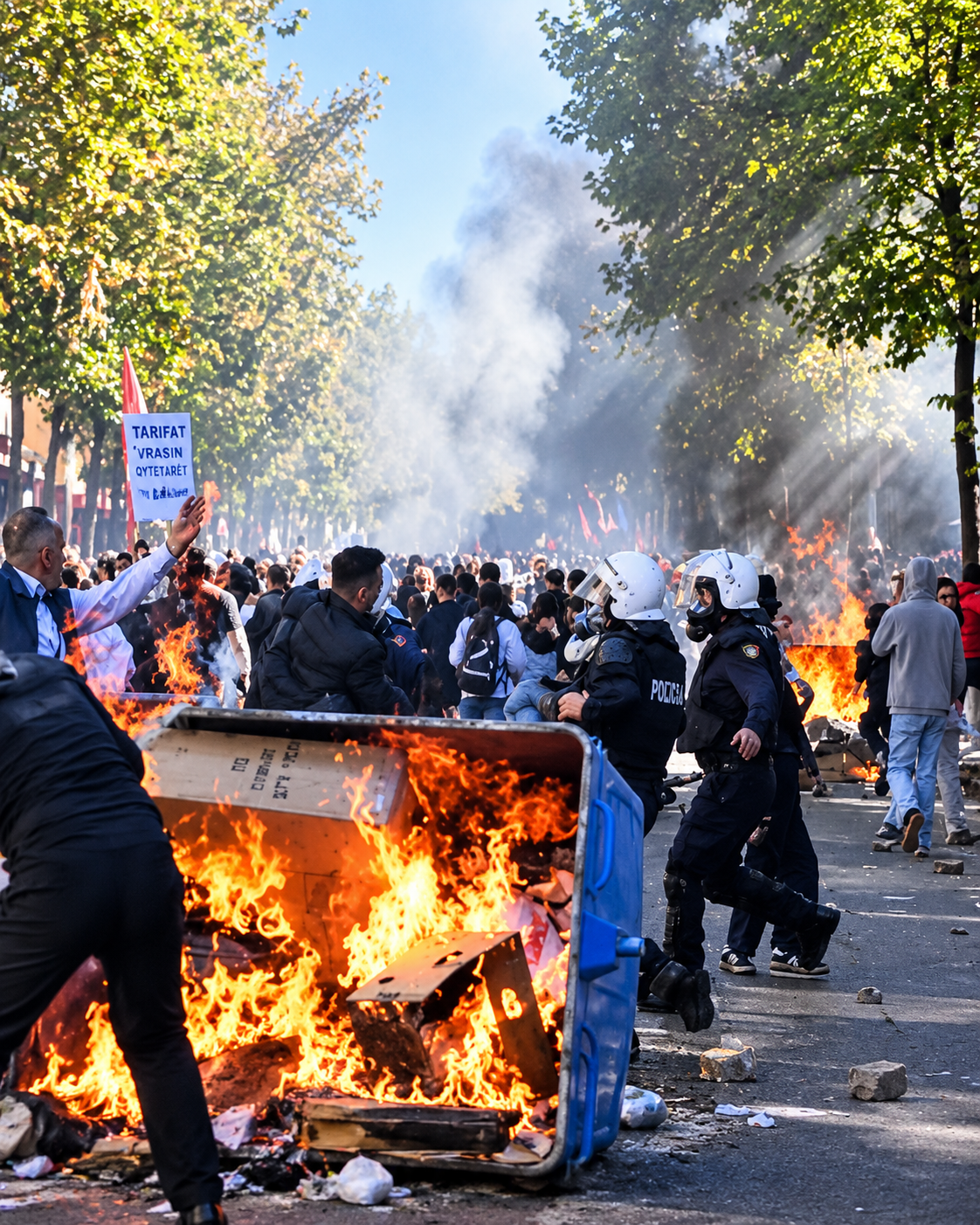 Lajme nga protesta në Tiranë: Gjuatje me armë??!!